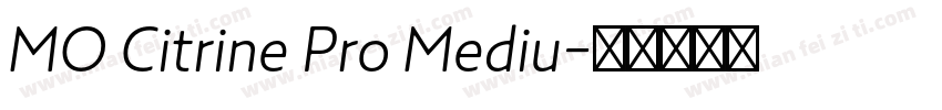 MO Citrine Pro Mediu字体转换